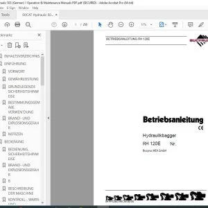 CAT Bucyrus RH 120E Hydraulikbagger Betriebsanleitung 3668280 PDF DOWNLOAD (German)