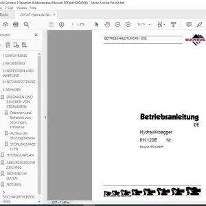 CAT Bucyrus RH 120E Hydraulikbagger Betriebsanleitung 3720380 PDF DOWNLOAD (German)