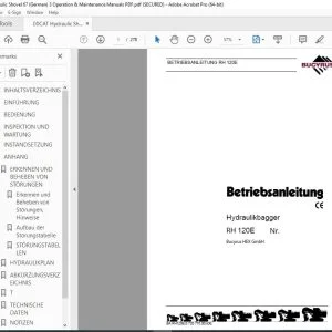 CAT Bucyrus RH 120E Hydraulikbagger Betriebsanleitung 3720770 PDF DOWNLOAD (German)