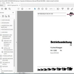 CAT Bucyrus RH 120E Hydraulikbagger Betriebsanleitung 3725006 PDF DOWNLOAD (German)