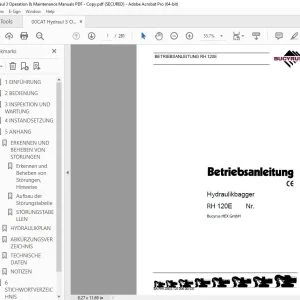 CAT Bucyrus RH 120E Hydraulikbagger Betriebsanleitung 3725006 PDF DOWNLOAD (German)