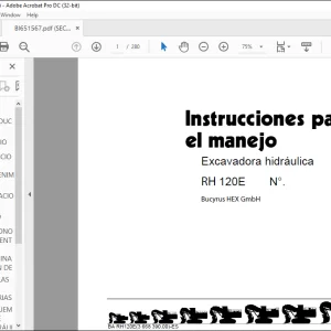 CAT Bucyrus RH 120E INSTRUCCIONES PARA EL MANEJO MANUAL  - PDF DOWNLOAD (Spanish)