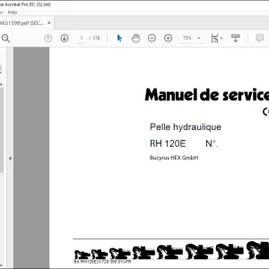 CAT Bucyrus RH 120E Pelle hydraulique MANUEL DE SERVICE BI651599 - PDF OWNLOAD (French)