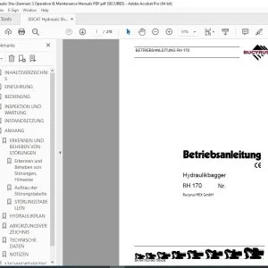 CAT Bucyrus RH 170 Hydraulikbagger Betriebsaneitung 3663750 PDF DOWNLOAD (German)