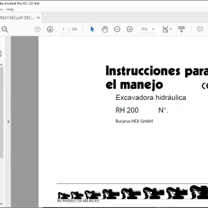 CAT Bucyrus RH 200 Excavadora hidráulica INSTRUCCIONES PARA EL MANEJO Manual BI651562 - PDF DOWNLOAD (Spanish)