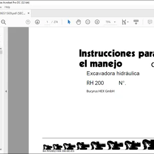 CAT Bucyrus RH 200 INSTRUCCIONES PARA EL MANEJO MANUAL BI651569 - PDF DOWNLOAD (Spanish)