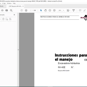 CAT Bucyrus RH 40E Excavadora hidráulica Instrucciones para el manejo 2804411 PDF DOWNLOAD (SPANISH)