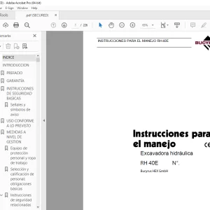 CAT Bucyrus RH 40E Excavadora hidráulica Instrucciones para el manejo 3659050 PDF DOWNLOAD (SPANISH)
