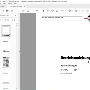 CAT Bucyrus RH 40E Hydraulikbagger Betriebsanleitung 2804470 PDF DOWNLOAD (GERMAN)