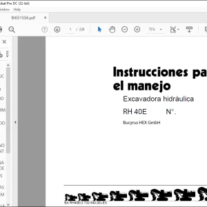 CAT Bucyrus RH 40E INSTRUCCIONES PARA EL MANEJO MANUAL  - PDF DOWNLOAD (French)