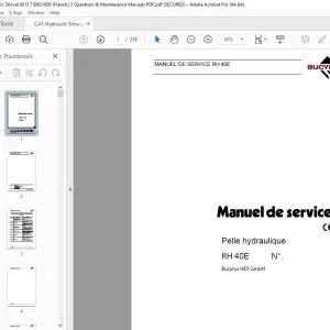 CAT Bucyrus RH 40E Pelle hydraulique Manuel de service 2804470 PDF DOWNLOAD (FRENCH)
