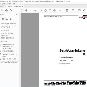 CAT Bucyrus RH 40F Hydraulikbagger Betriebsanleitung 3668910 PDF DOWNLOAD (German)