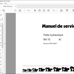 CAT Bucyrus RH 70 MANUEL DE SERVICE - PDF DOWNLOAD (French)