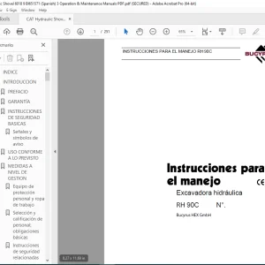 CAT Bucyrus RH 90C Excavadora hidráulica Instrucciones para el manejo 3666340 PDF DOWNLOAD (SPANISH)