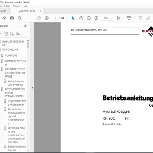 CAT Bucyrus RH 90C Hydraulikbagger Betriebsanleitung 3659410 PDF DOWNLOAD (GERMAN)