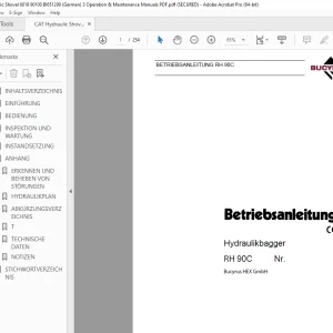 CAT Bucyrus RH 90C Hydraulikbagger Betriebsanleitung 3668470 PDF DOWNLOAD (SPANISH)