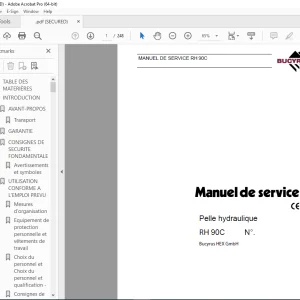 CAT Bucyrus RH 90C Pelle hydraulique Manuel de service 3663010 PDF DOWNLOAD (FRENCH)