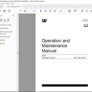 CAT Bucyrus RH120E Hydraulic Excavator Operating Instructions 3725039 PDF DOWNLOAD (English)