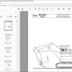 CAT Bucyrus RH120E Hydraulic Excavator Parts Catalog Manual BI015166 - PDF DOWNLOAD