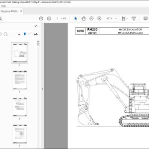 CAT Bucyrus RH200 Hydraulic Excavator Parts Catalog Manual BI015200 - PDF DOWNLOAD