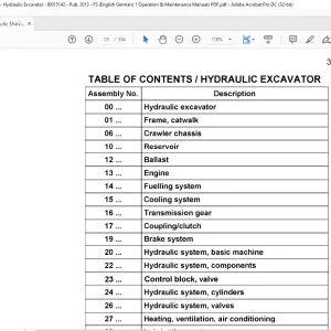 CAT Bucyrus RH400 Hydraulic Excavator Parts Catalog Manual BI015142 - PDF DOWNLOAD