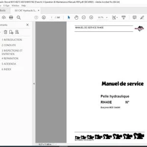 CAT Bucyrus RH40E Pelle hydraulique Manuel de service 3725018 PDF DOWNLOAD (French)