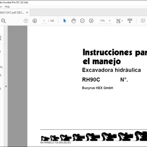 CAT Bucyrus RH90C INSTRUCCIONES PARA EL MANEJO BI651547 - PDF DOWNLOAD (Spanish)