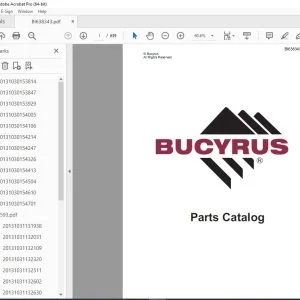 CAT Bucyrus Reedrill MK35HE- PS Parts Catalog Manual SN 98S234 - PDF DOWNLOAD