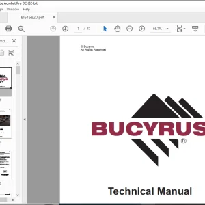 CAT Bucyrus Shaft Jumbo Single Boom Hydraulic Jumbo Operator Manual SN S08-5482  - PDF DOWNLOAD