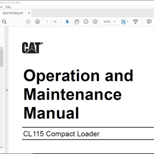 CAT CL115 Compact Loader Operation and Maintenance Manual - PDF DOWNLOAD