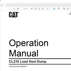 CAT CL210 Load Haul Dump Operation Manual SN 5004091 - PDF DOWNLOAD