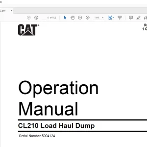 CAT CL210 Load Haul Dump Operation Manual SN 5004124 - PDF DOWNLOAD