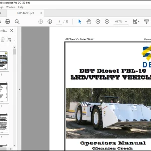 CAT DBT Diesel FBL-10 LHD UTILITY VEHICLE Load Haul Dump Operators Manual - PDF DOWNLOAD