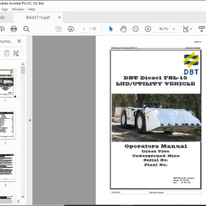 CAT DBT Diesel FBL-10 LHD UTILITY VEHICLE Load Haul Dump Operators Manual BI643710 - PDF DOWNLOAD