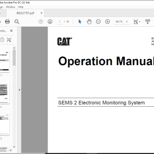 CAT SEMS 2 Electronic Monitoring System Load Haul Dump  Operation Manual - PDF DOWNLOAD