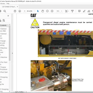 CAT SH660 D Roof Support Carrier Operation Manual SN 5004068 PDF DOWNLOAD