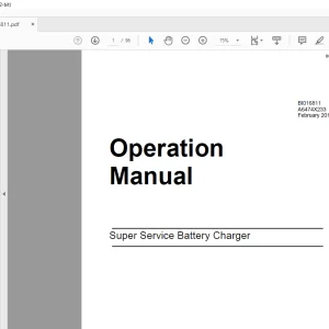 CAT Super Service Battery Charger Utility Load Haul Dump Operator’s Manual BI016811  - PDF DOWNLOAD