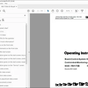 CATERPILLAR 6040 RH170B Board-Control-System III Control-And-Monitoring-Platform Operating Instruction Manual BI017208