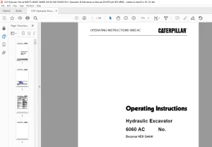 CATERPILLAR 6060 AC Hydraulic Excavator Operating Instruction Manual - PDF DOWNLOAD
