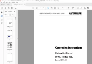 CATERPILLAR 6090 RH400 Hydraulic Shovel Operating Instruction Manual - PDF DOWNLOAD