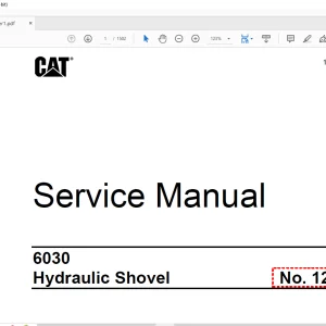 Cat 6030 Hydraulic Shovel Service Manual  - PDF DOWNLOAD