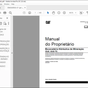 Cat 6040, 6040 FS Escavadeira Hidráulica de Mineração Manual do Proprietário - PDF DOWNLOAD (Portuguese)