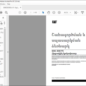 Cat 6040, 6040 FS Հիդրավլիկ էքսկավատոր Շահագործման և սպասարկման ձեռնարկ EM030935 - PDF DOWNLOAD (Armenian)