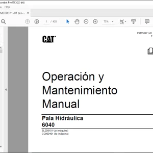 Cat 6040 Pala Hidráulica Operación y Mantenimiento Manual - PDF DOWNLOAD (Guarani)