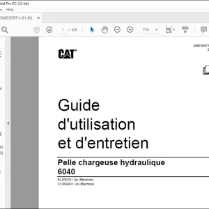 Cat 6040 Pelle chargeuse hydraulique Guide d'utilisation et d'entretien EM030971  - PDF DOWNLOAD (French)