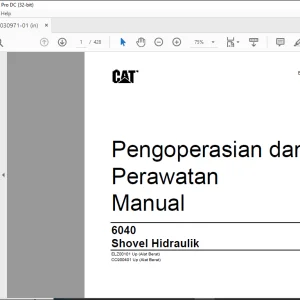 Cat 6040 Shovel Hidraulik Pengoperasian dan Perawatan Manual - PDF DOWNLOAD (German)