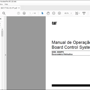 Cat 6060, 6060FS Escavadeira Hidráulica Board Control System Manual de Operação - PDF DOWNLOAD (Portuguese)
