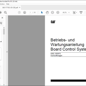 Cat 6060, 6060FS Hydraulikbagger Board Control System Betriebs- und Wartungsanleitun - PDF DOWNLOAD (German)