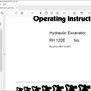 Cat Bucyrus 40E Hydraulic Excavator OPERATING INSTRUCTIONS MANUAL BI651447  - PDF DOWNLOAD