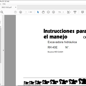Cat Bucyrus 40E INSTRUCCIONES PARA EL MANEJO Manual BI651565 - PDF DOWNLOAD (Spanish)